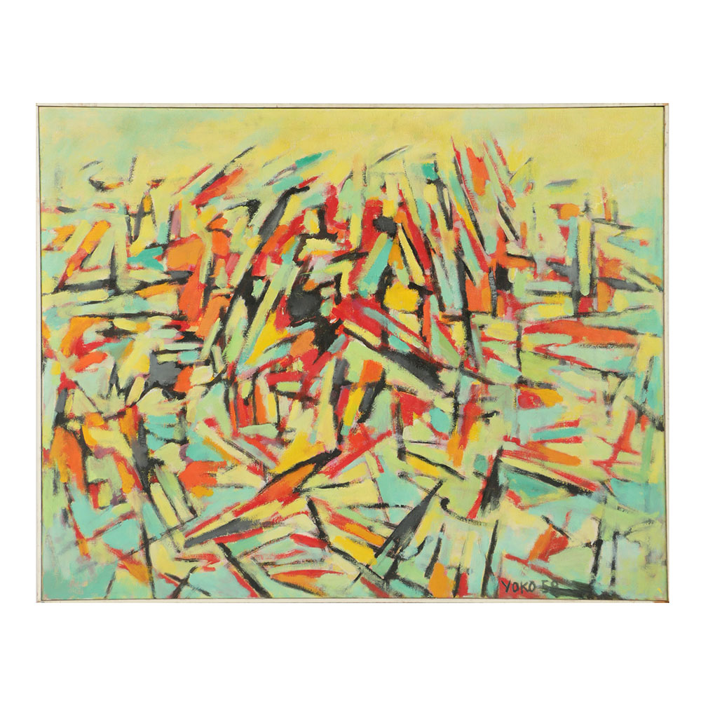 James Yoko Oil Painting on Canvas Abstract Composition