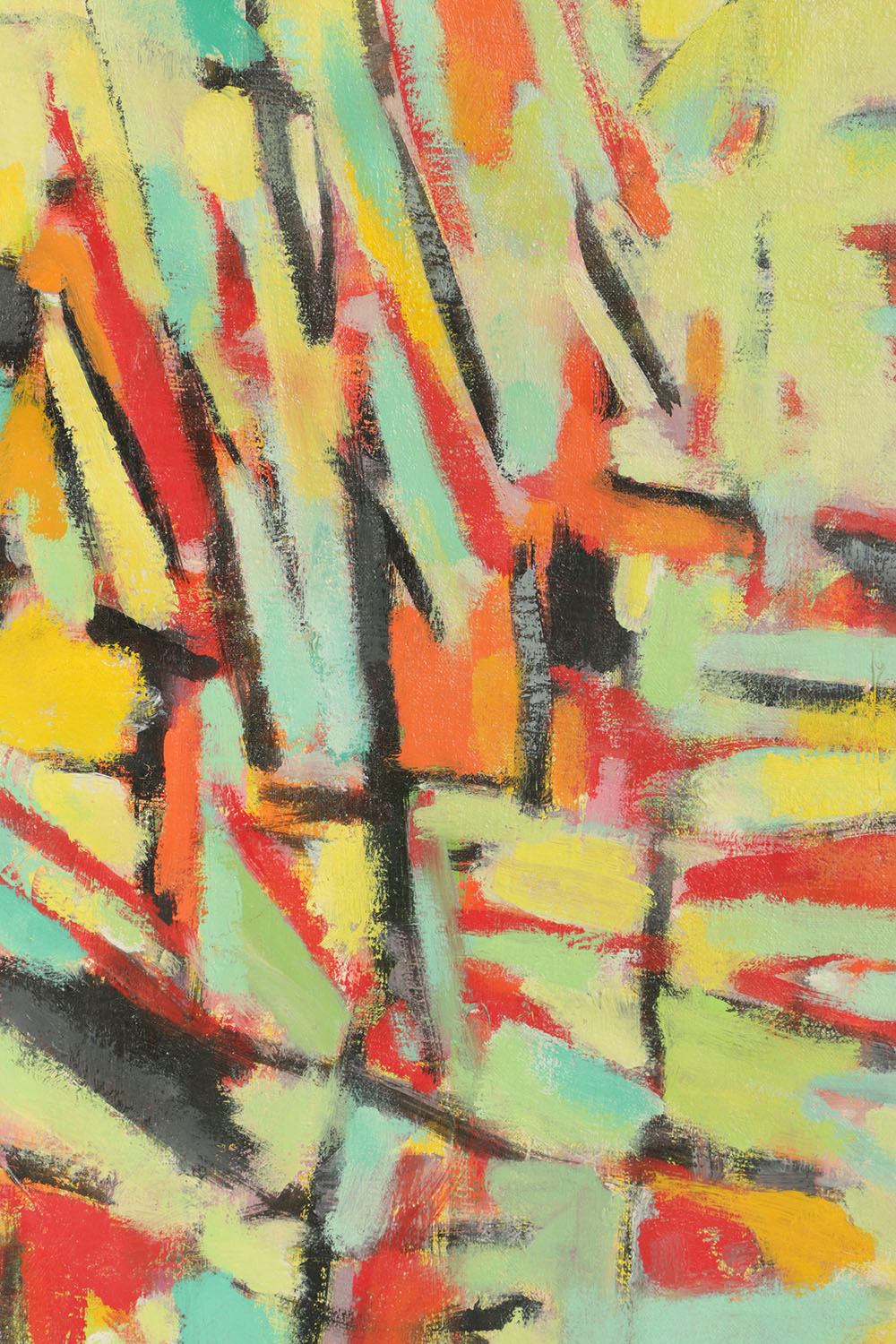 James Yoko Oil Painting on Canvas Abstract Composition