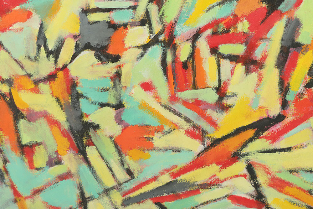 James Yoko Oil Painting on Canvas Abstract Composition