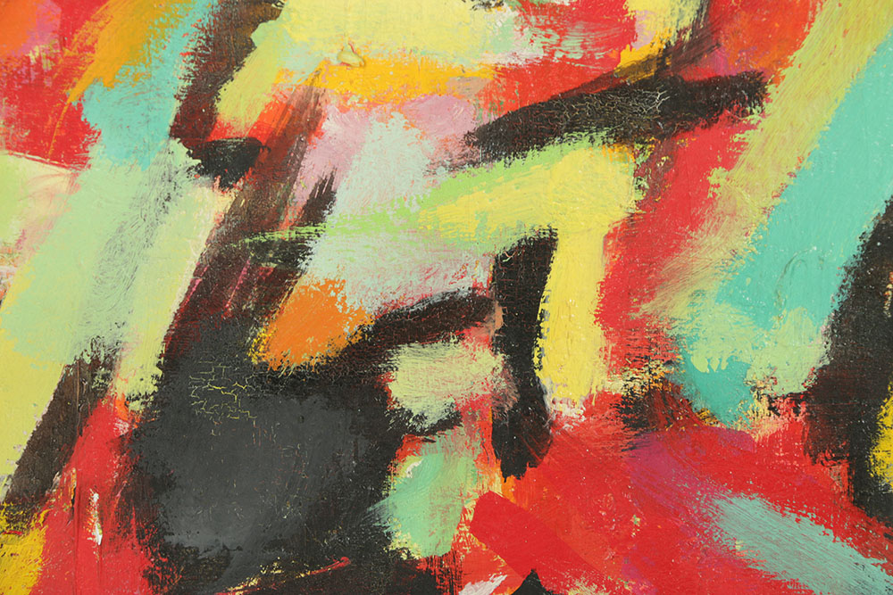 James Yoko Oil Painting on Canvas Abstract Composition