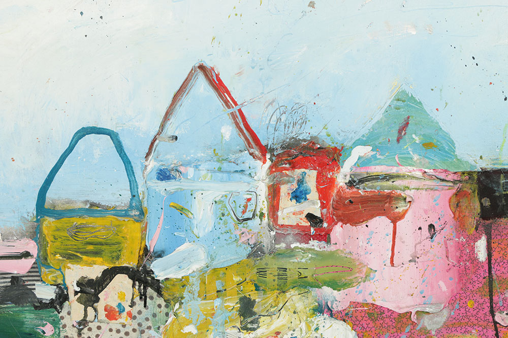 Robert T. Baribeau Mixed Media on Canvas "Color Wall Series"