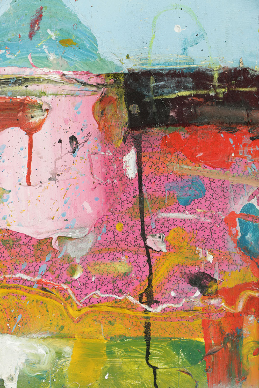 Robert T. Baribeau Mixed Media on Canvas "Color Wall Series"