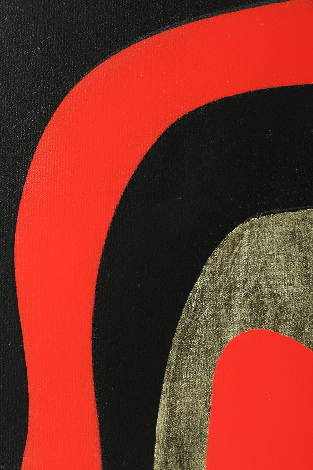 Ada Trillo Acrylic Painting on Canvas with  18 carat Gold Leaf Abstract Scene