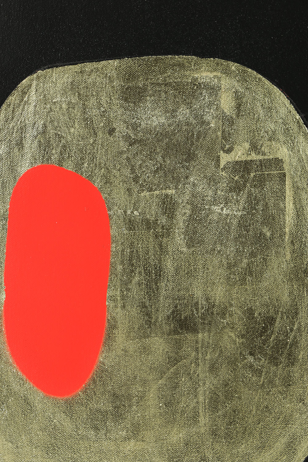 Ada Trillo Acrylic Painting on Canvas with  18 carat Gold Leaf Abstract Scene