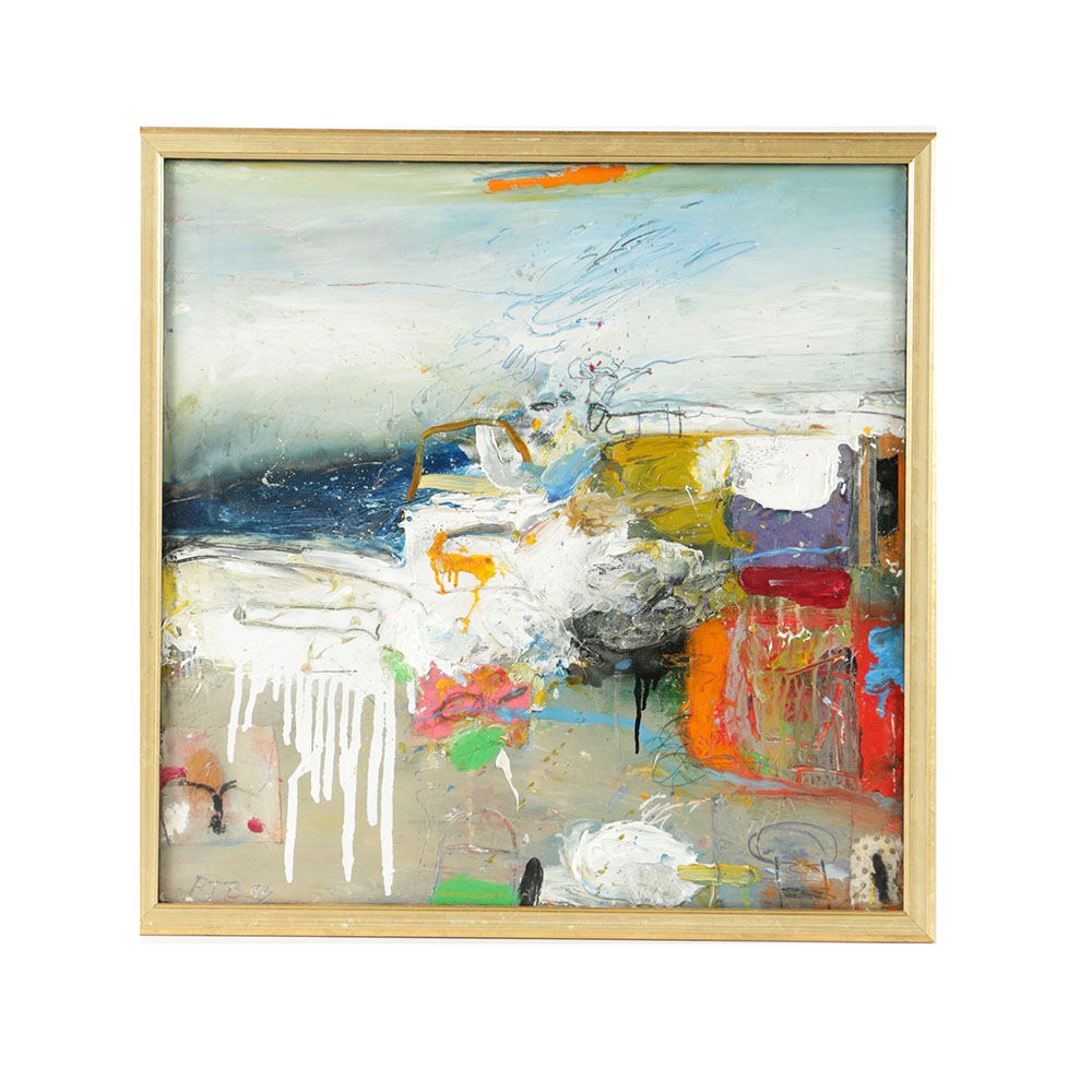 Robert T. Baribeau Mixed Media on Canvas "Color Wall Series"