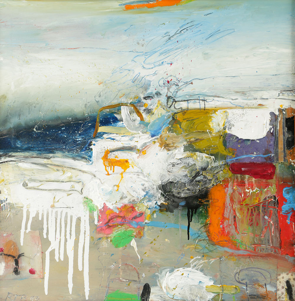 Robert T. Baribeau Mixed Media on Canvas "Color Wall Series"