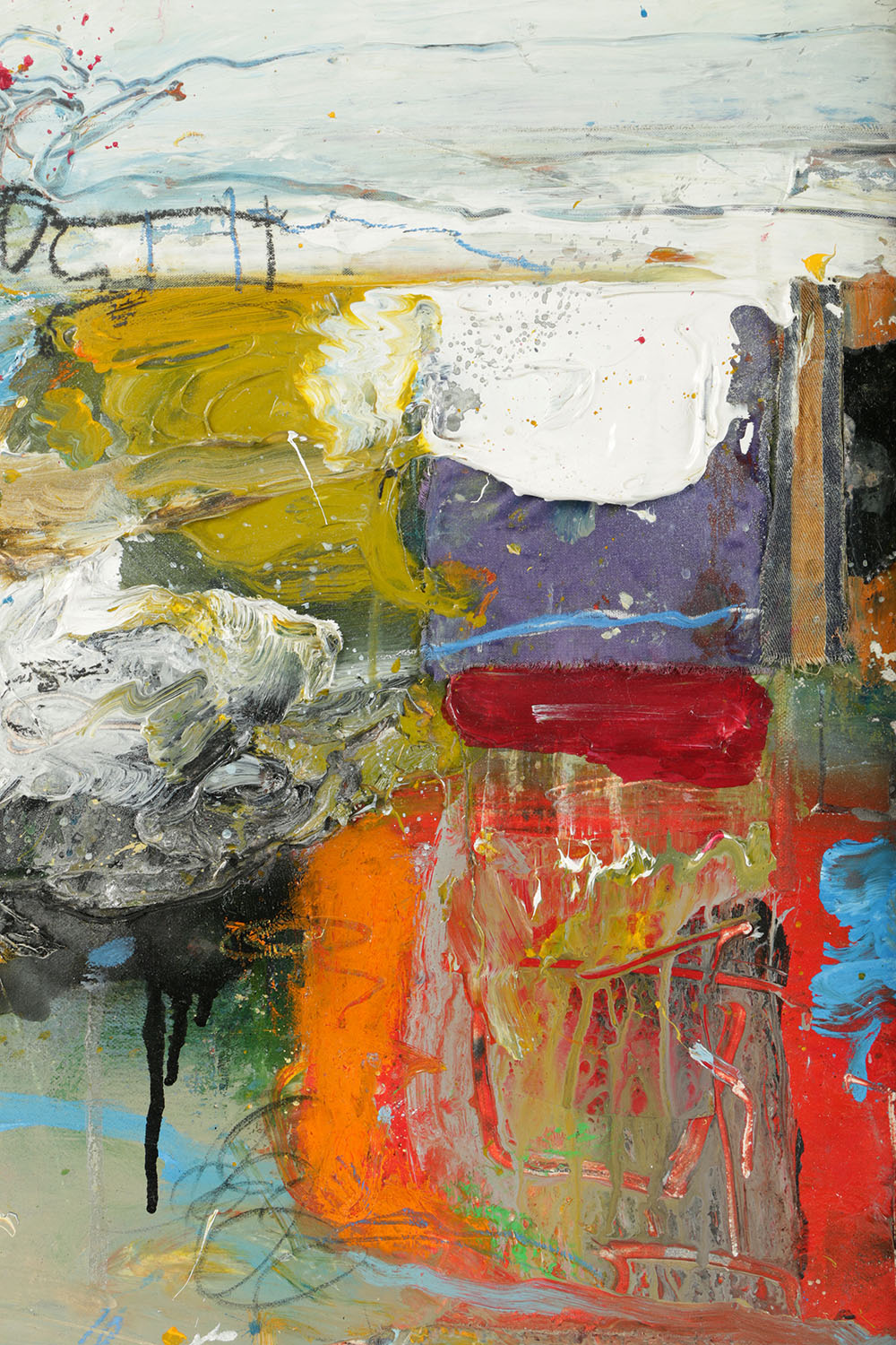 Robert T. Baribeau Mixed Media on Canvas "Color Wall Series"