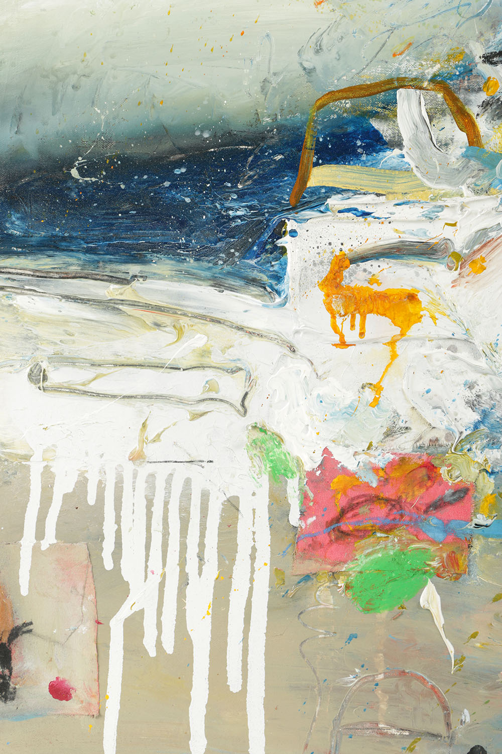 Robert T. Baribeau Mixed Media on Canvas "Color Wall Series"