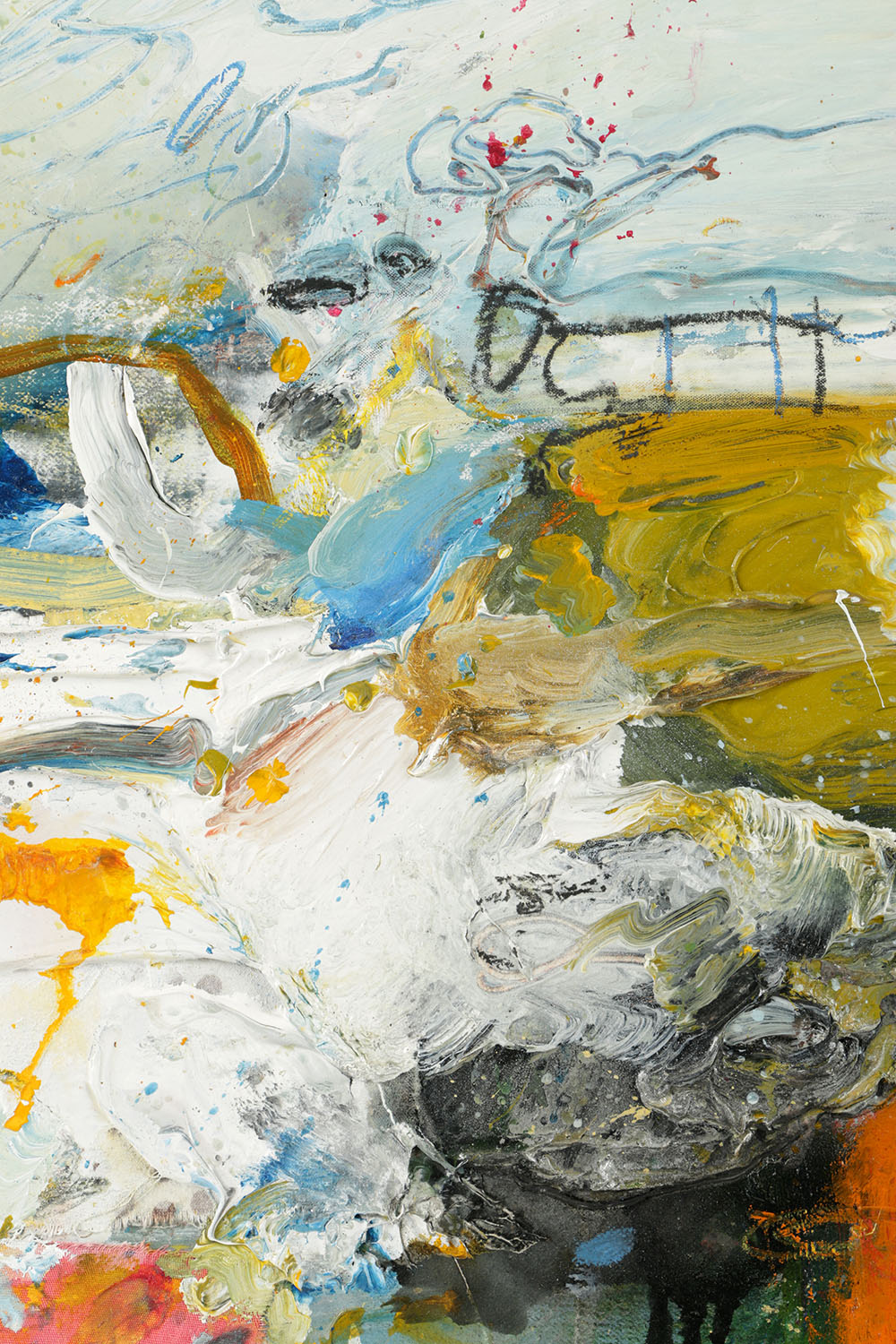 Robert T. Baribeau Mixed Media on Canvas "Color Wall Series"