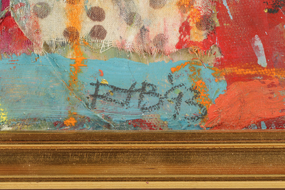 Robert T. Baribeau Mixed Media on Canvas "Signal Man"