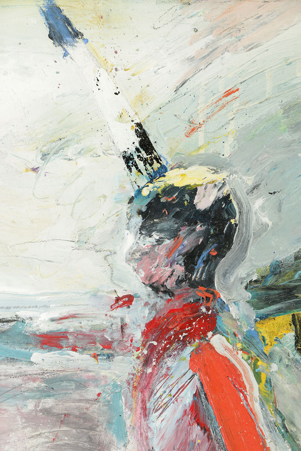 Robert T. Baribeau Mixed Media on Canvas "Signal Man"