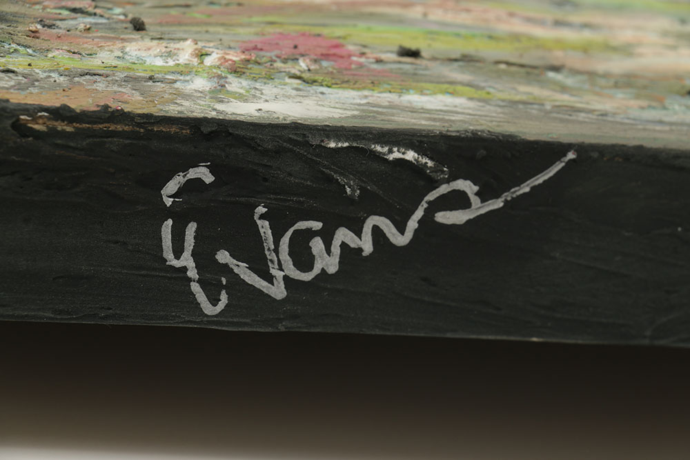 Stephanie Evans Acrylic Painting on Board Abstract Floral