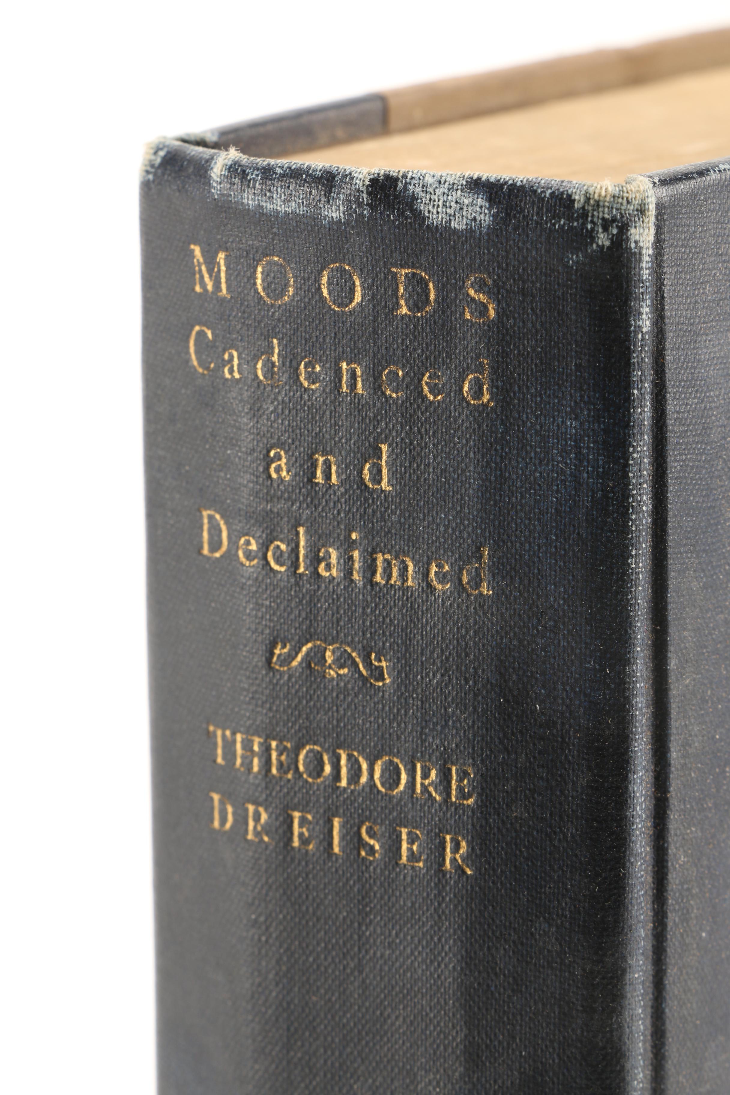 Poetry Book "Moods, Cadenced and Declaimed" by Theodore Dreiser
