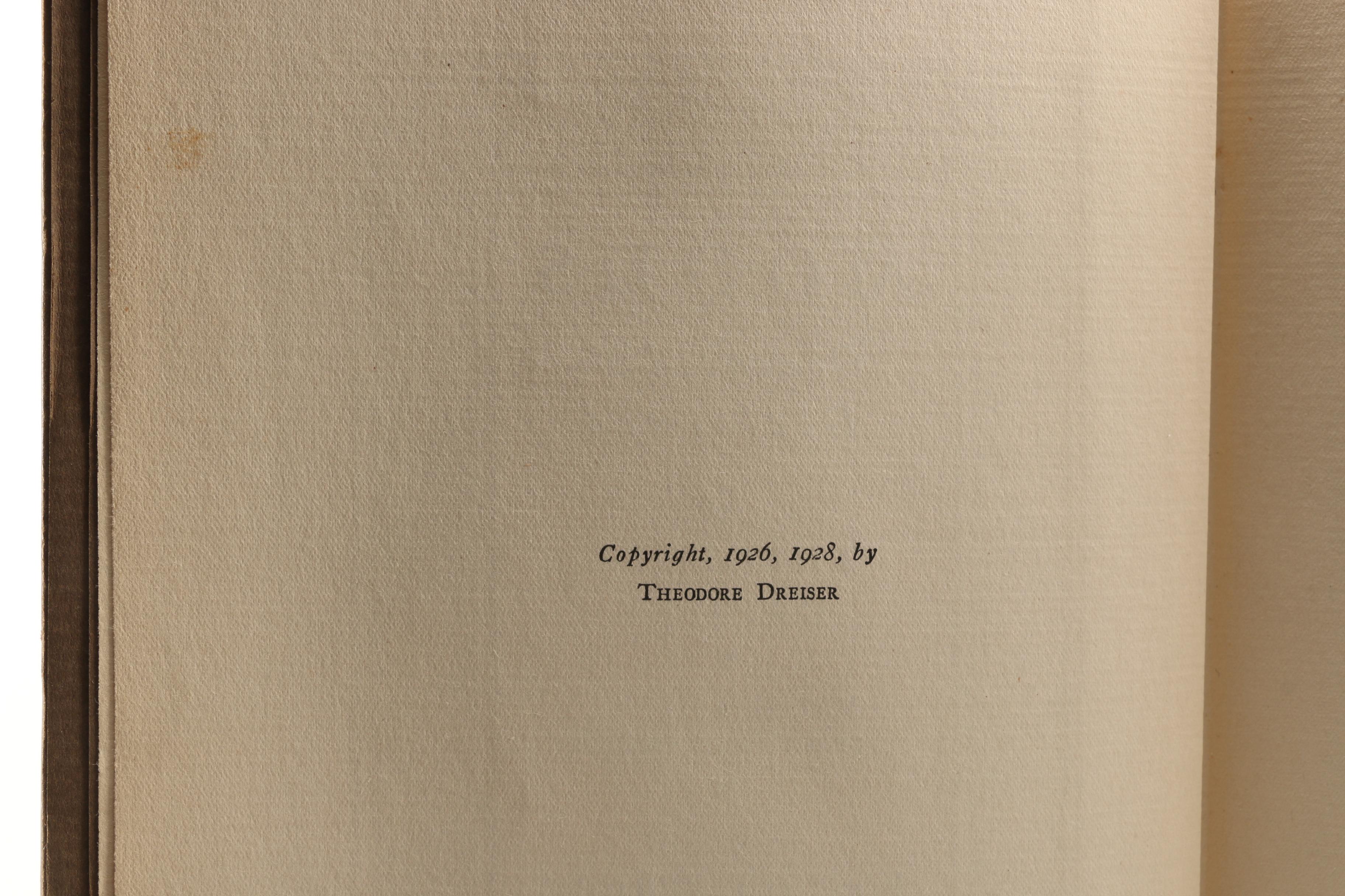 Poetry Book "Moods, Cadenced and Declaimed" by Theodore Dreiser