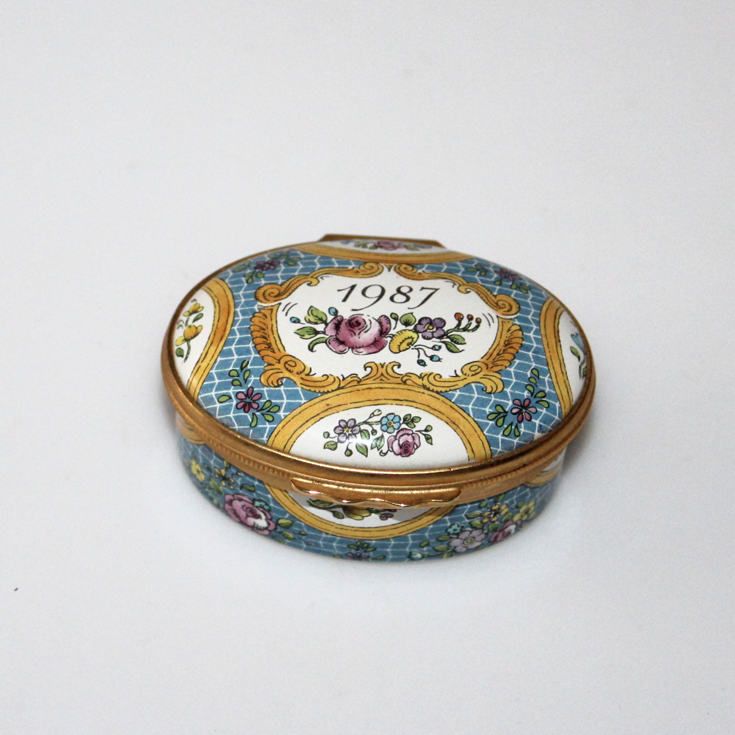 Halcyon Days 1987 Enamel Trinket Box