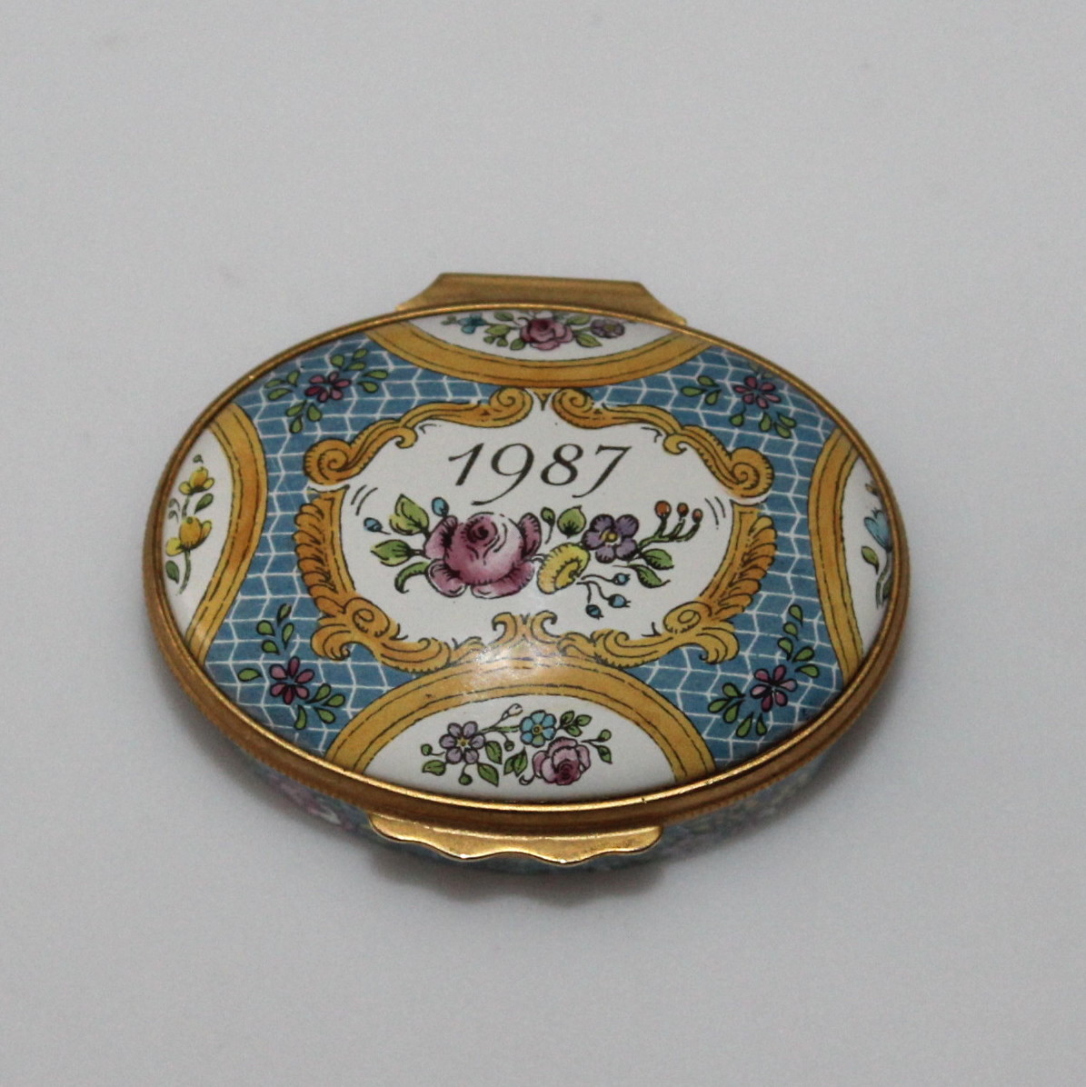 Halcyon Days 1987 Enamel Trinket Box