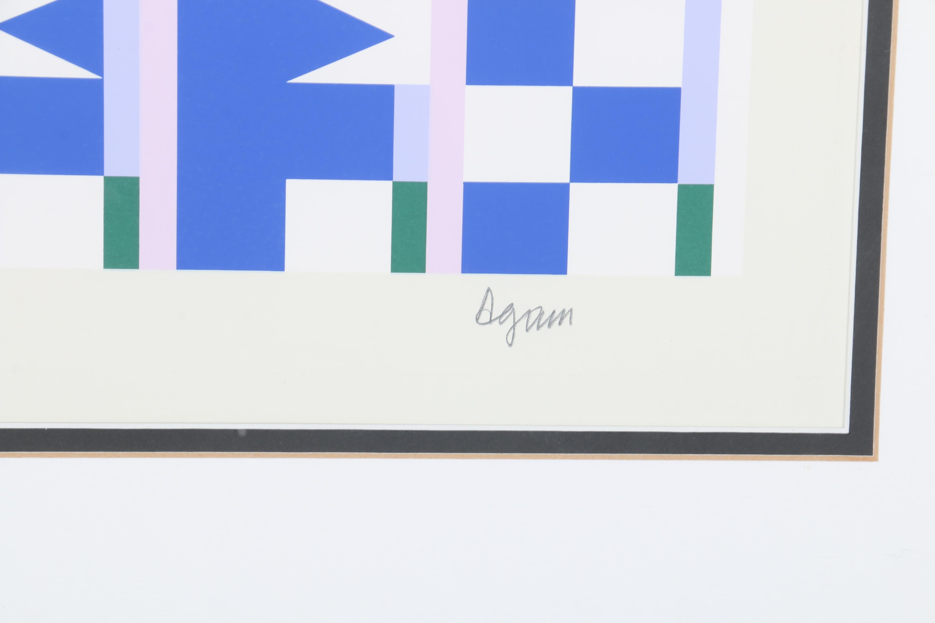 Yaacov Agam Limited Edition Serigraph "Movement in Bleu Space"