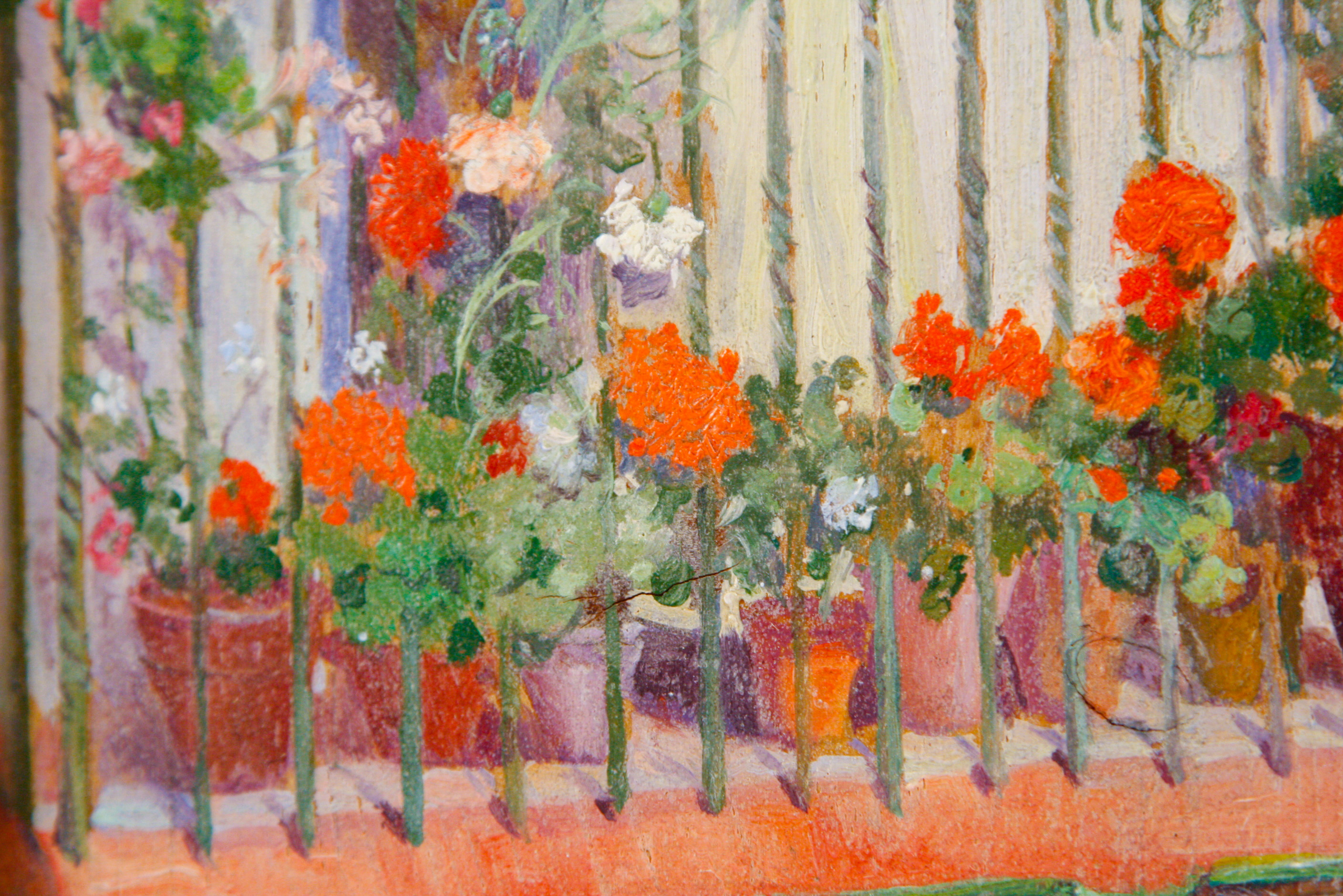 Signed Rivera Oil on Board of Woman On a Balcony