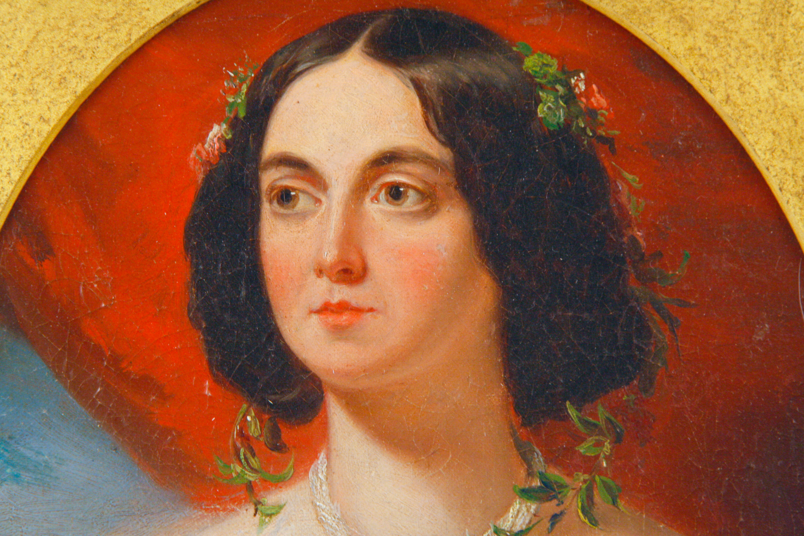 Framed Oil on Board Portrait of a Spanish Woman