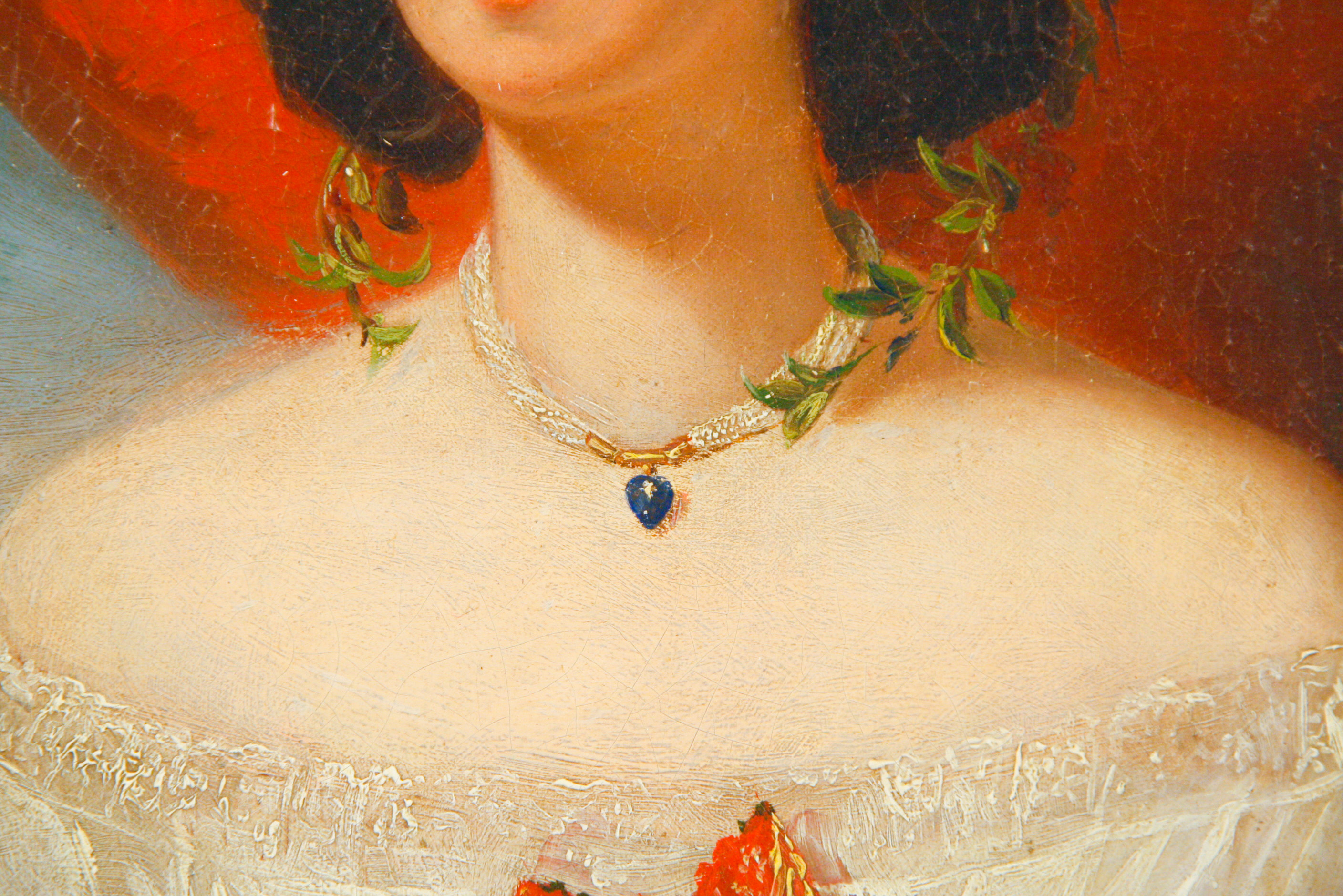 Framed Oil on Board Portrait of a Spanish Woman