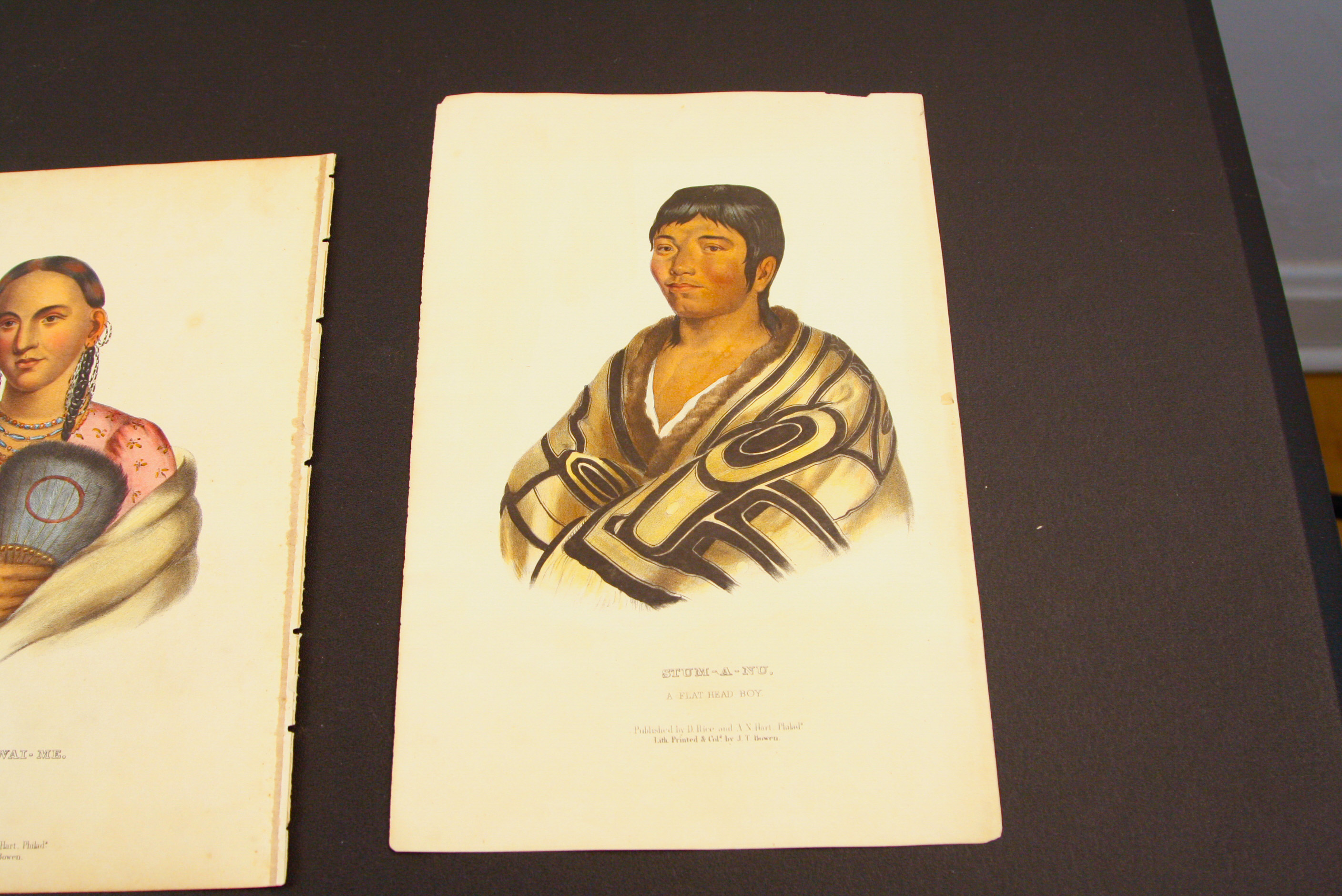 Pair of McKenney and Hall Hand-Colored Folio Lithographs of Native Americans