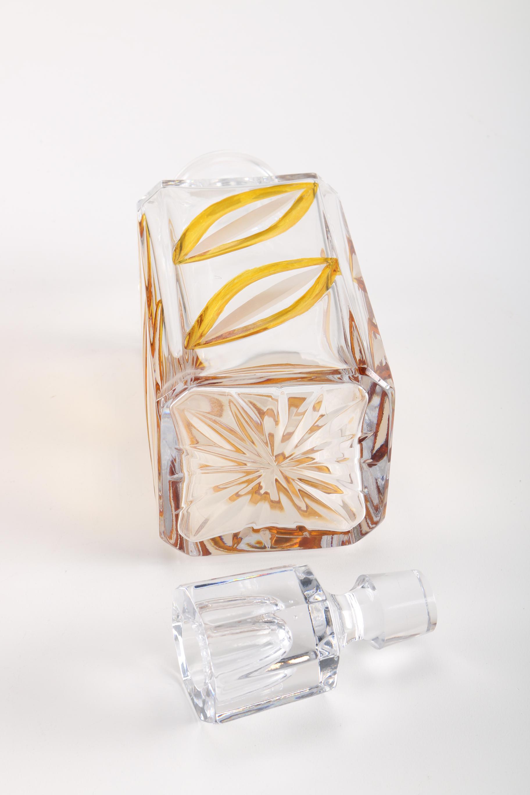 Russian Crystal Decanter Set