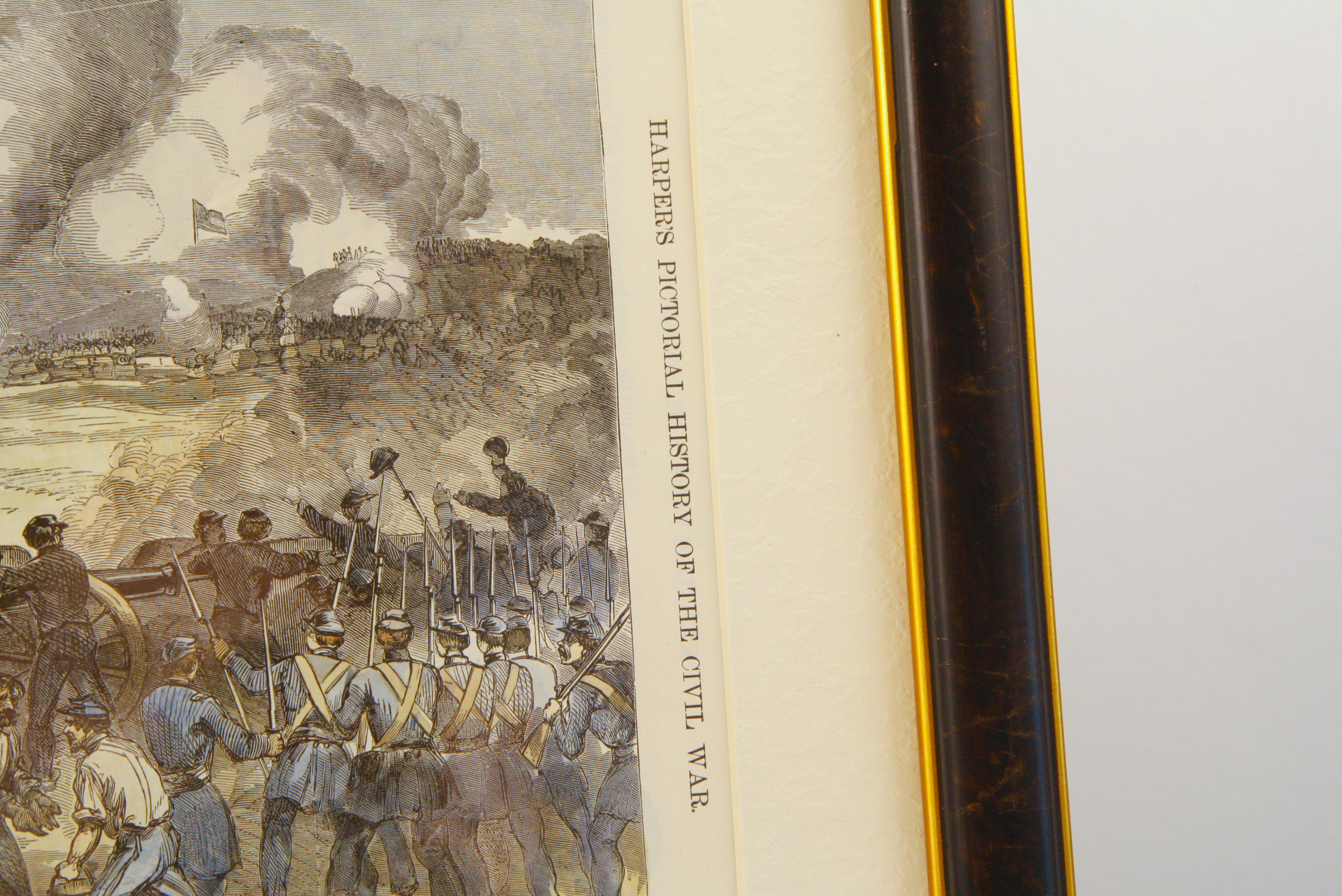 1861 Harper's Weekly Wood Engraving "The Defense of Lexington"