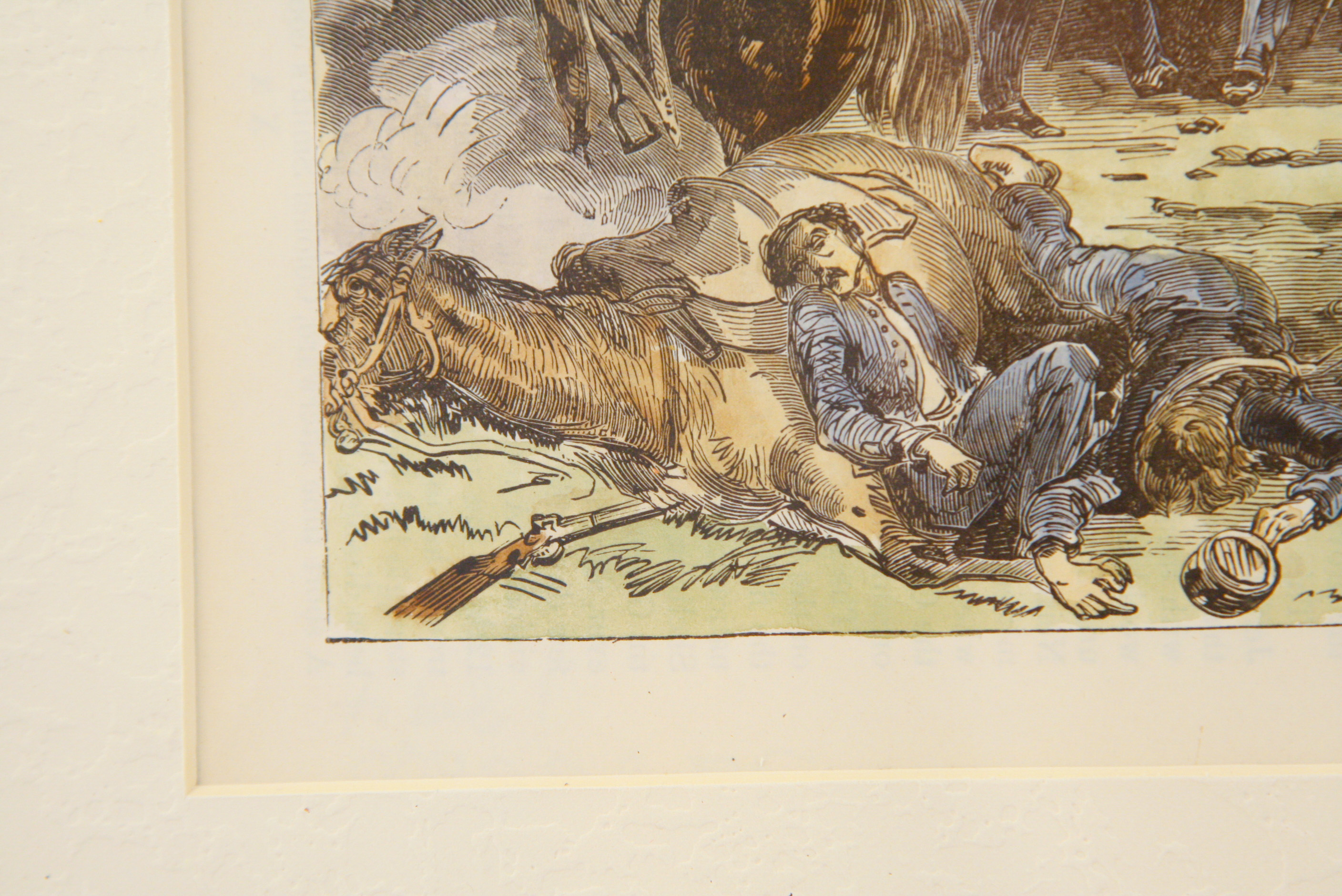 1861 Harper's Weekly Wood Engraving "The Defense of Lexington"