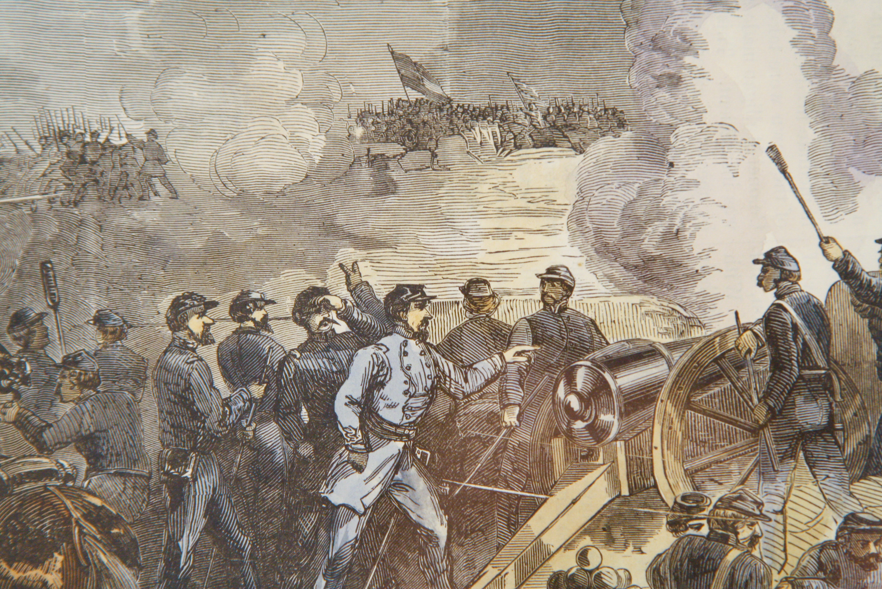 1861 Harper's Weekly Wood Engraving "The Defense of Lexington"