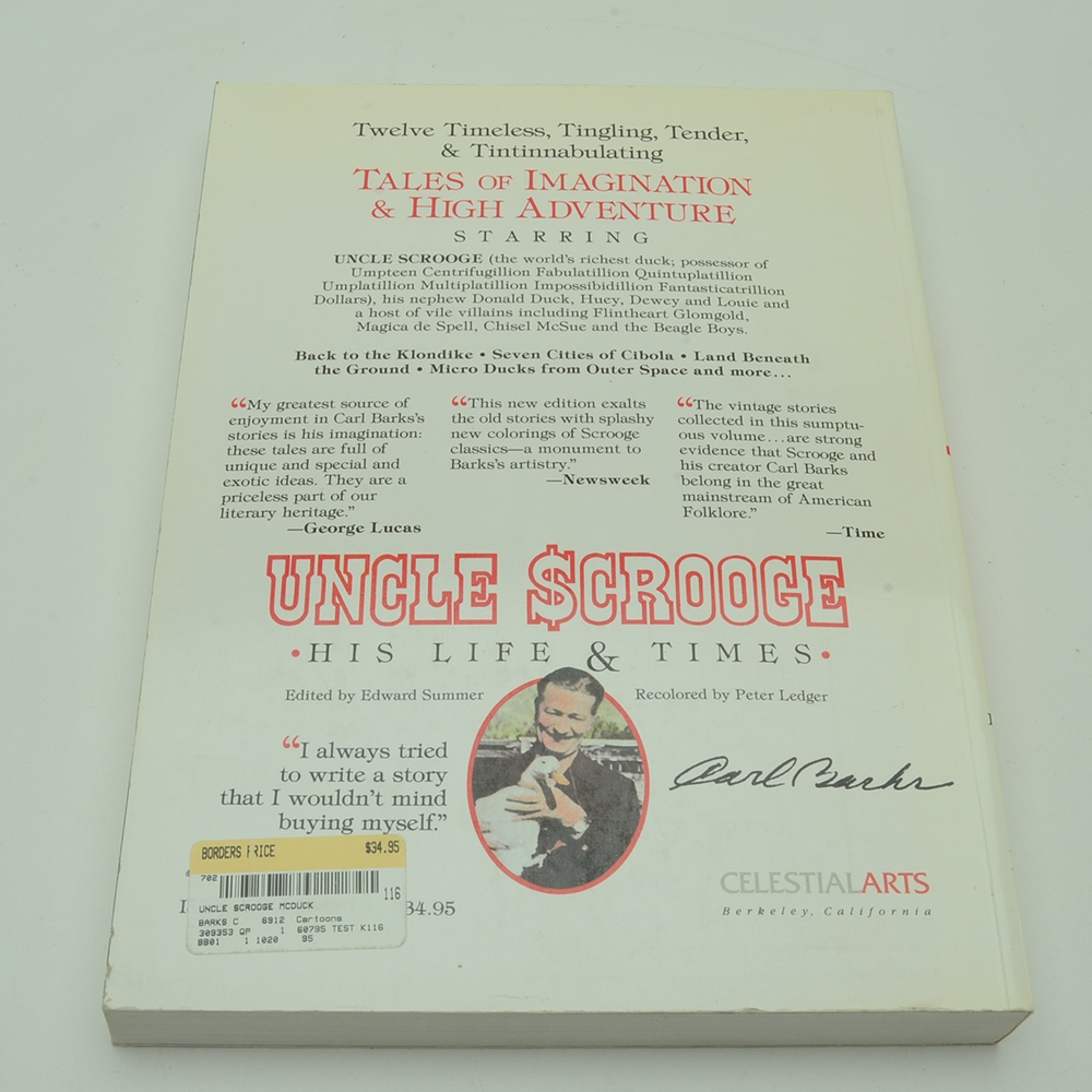 1987 Carl Barks "Walt Disney's Uncle Scrooge McDuck: His Life and Times" First Trade Edition