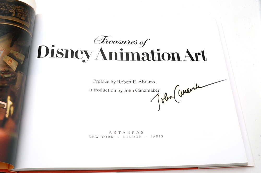 John Canemaker Signed "Treasures of Disney Animation Art"