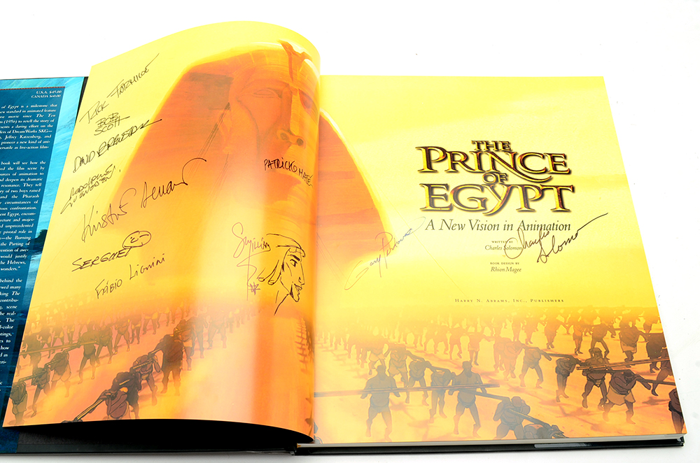 Multiple Animators Signed and Sketched "The Prince of Egypt: A New Vision in Animation"