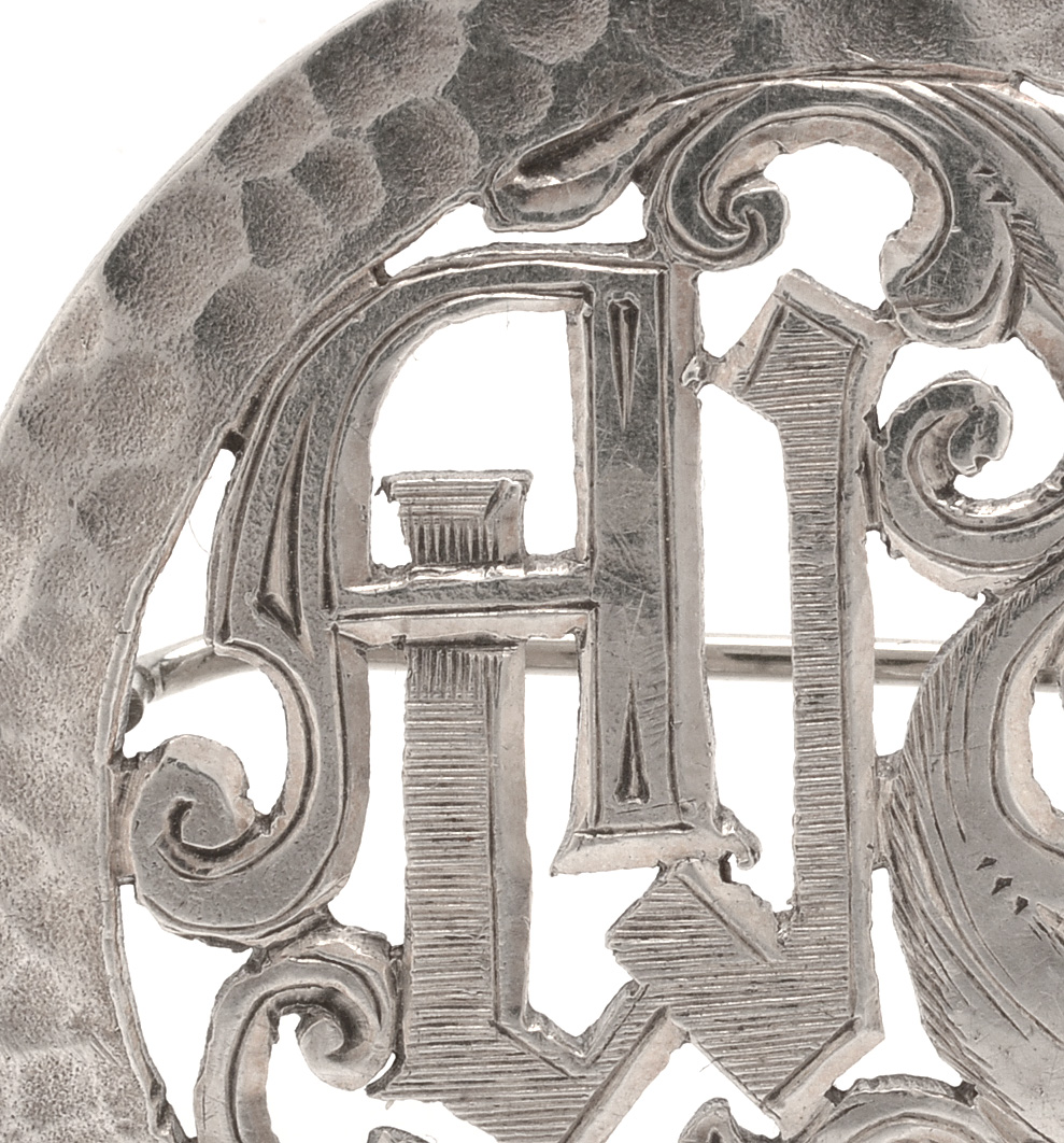 German Jugendstil Style Silver Handcrafted Brooch