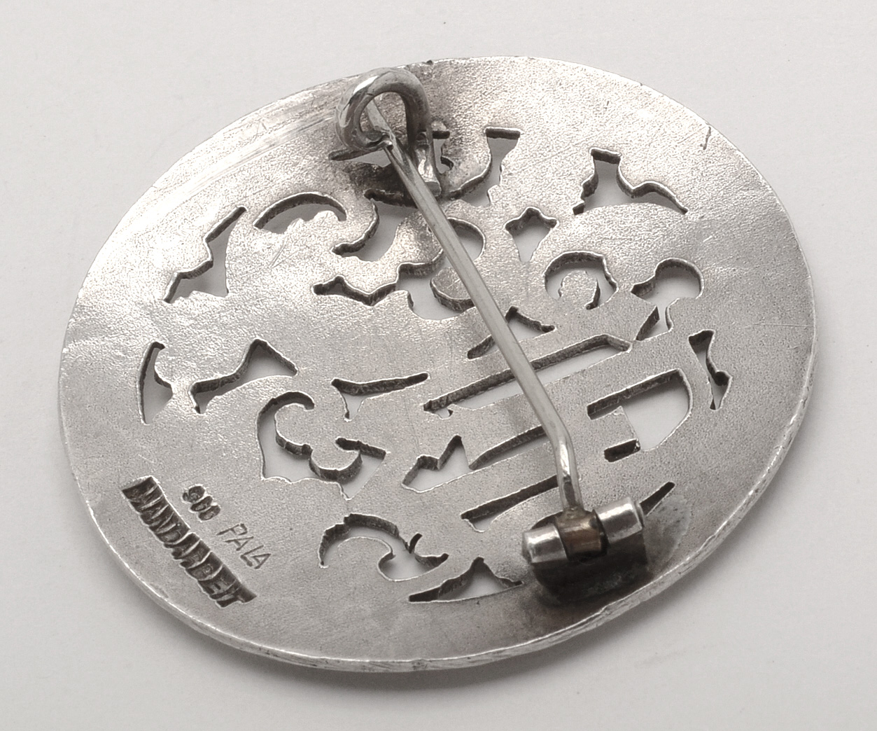 German Jugendstil Style Silver Handcrafted Brooch