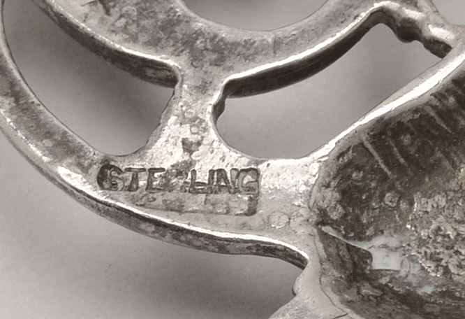 Art Nouveau Sterling Putto Italianate Style Brooch