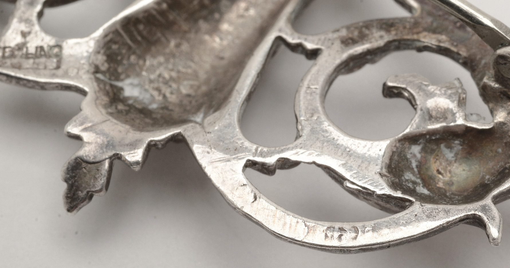 Art Nouveau Sterling Putto Italianate Style Brooch