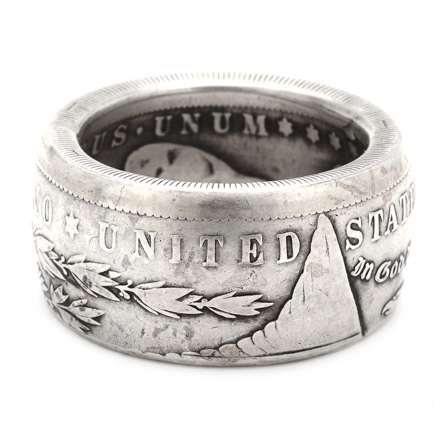 Coin Silver Morgan Dollar Men's Ring