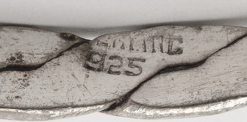 Group of Ten Sterling Rope or Braid Design Bangles