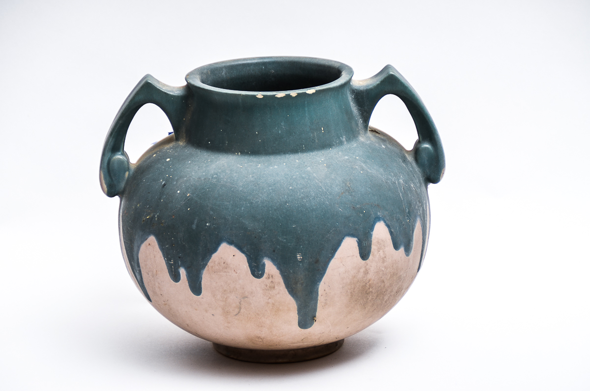 Roseville Pottery Double Handled Carnelian I Vase