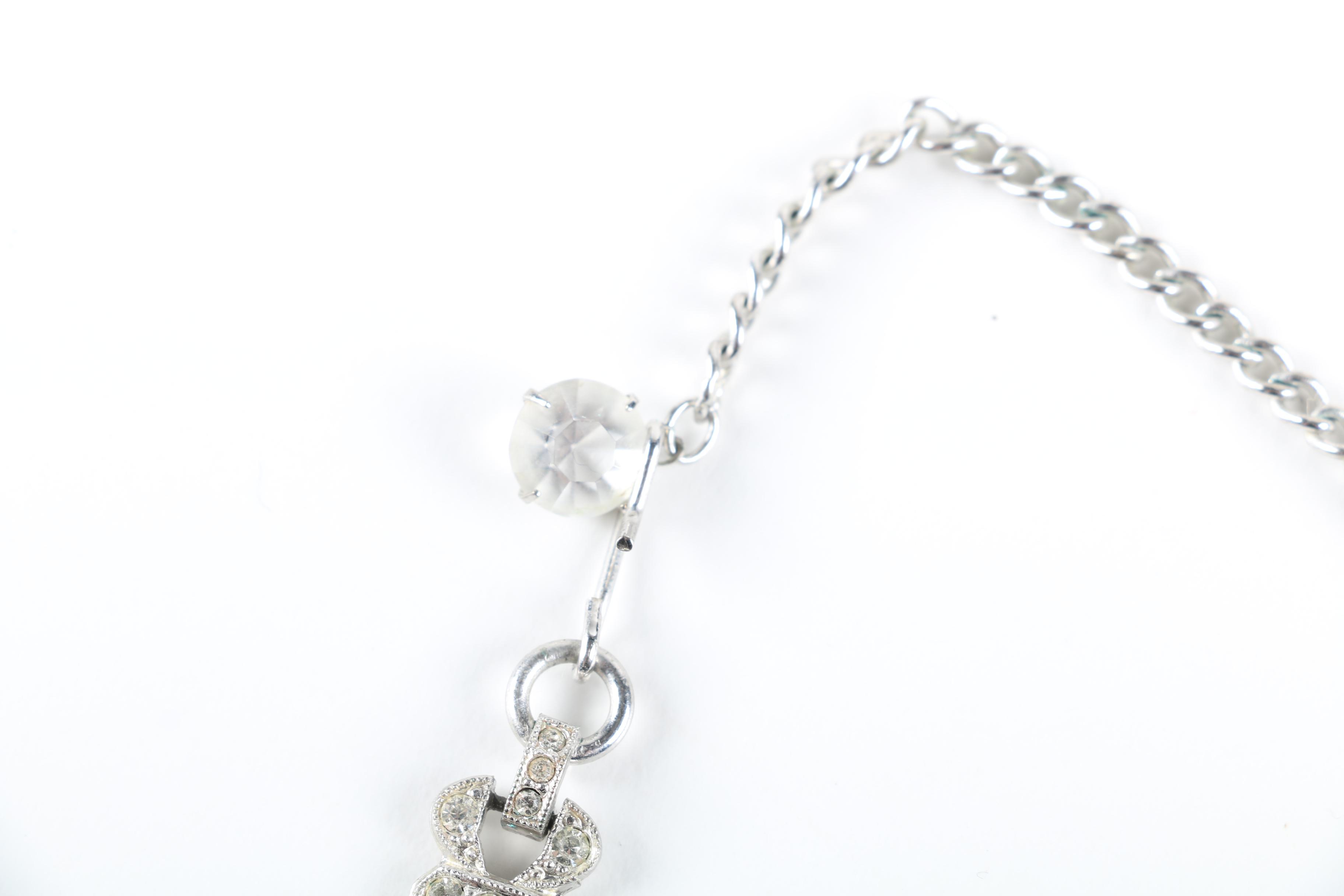 Rhinestone and Silver Tone Jewelry Including Ledo and Lisner