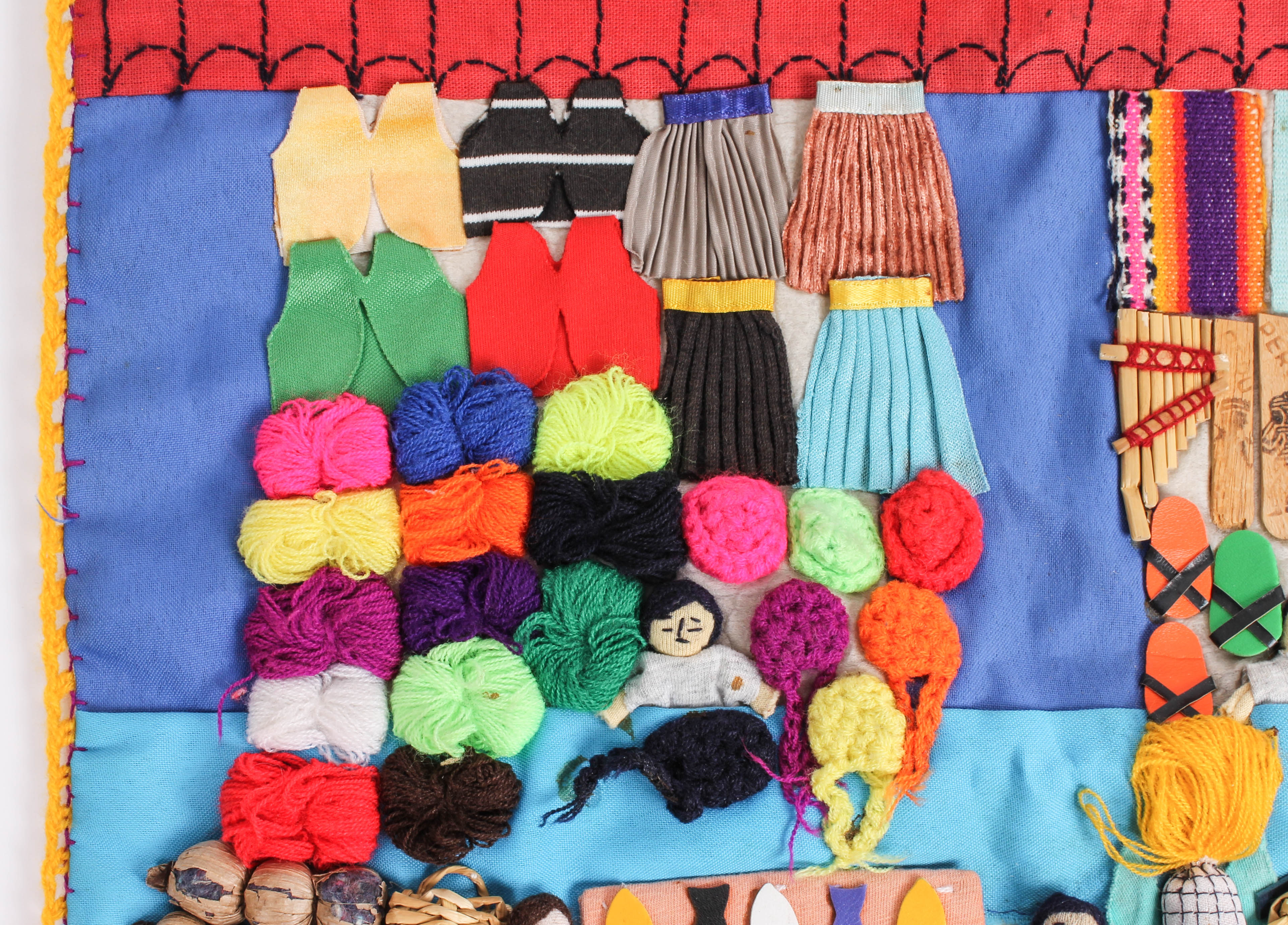 Peruvian Wood and Fabric Decor