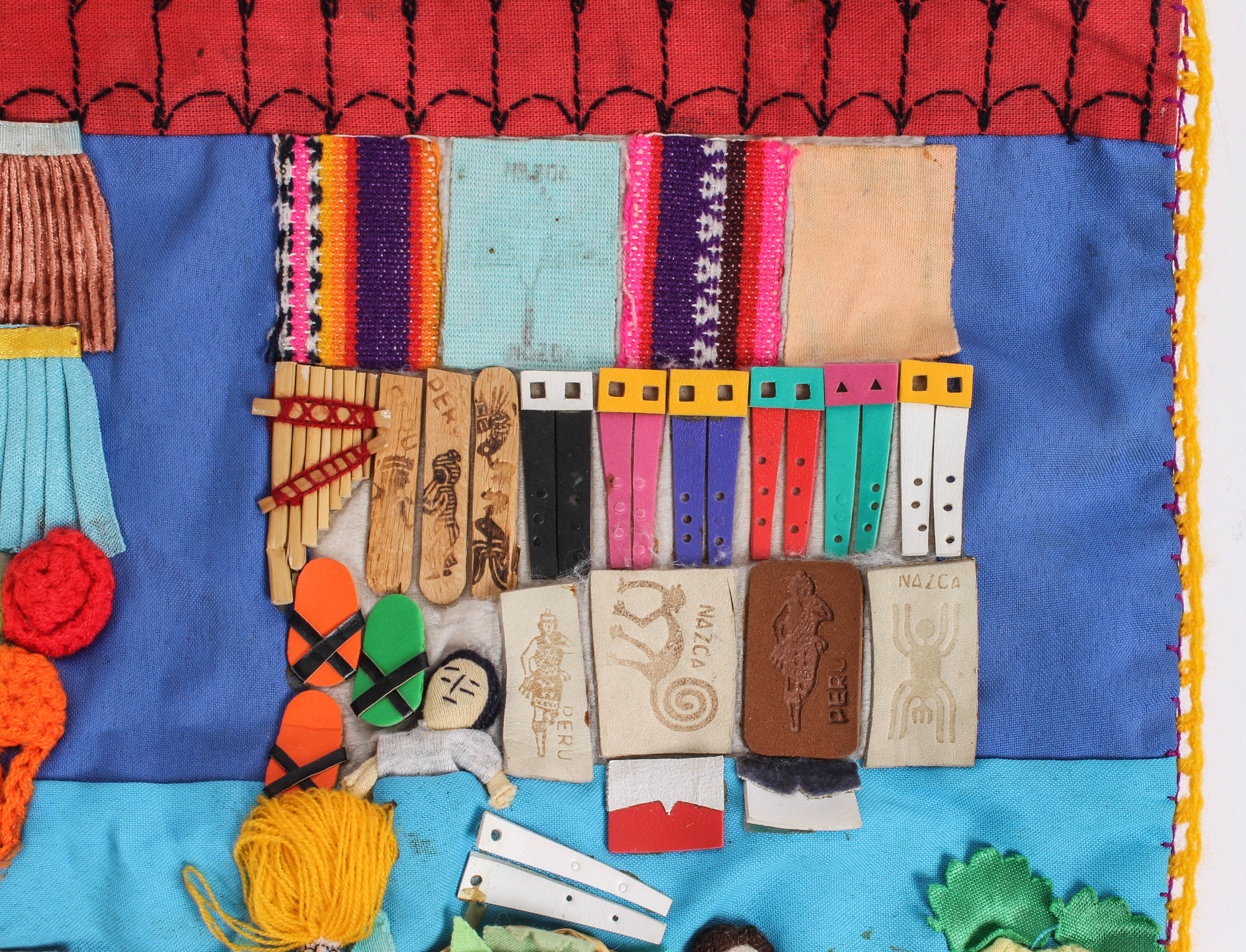 Peruvian Wood and Fabric Decor