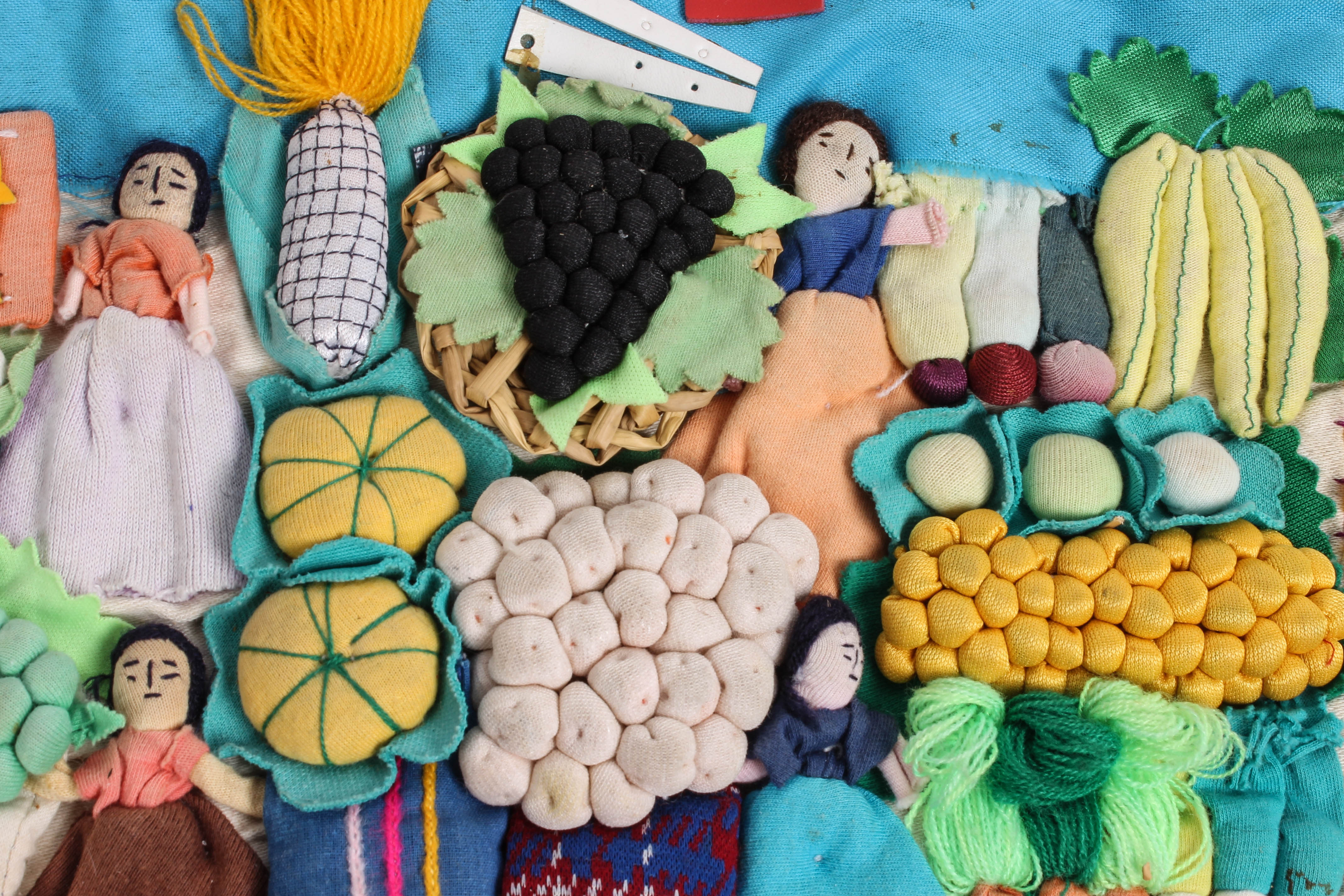 Peruvian Wood and Fabric Decor