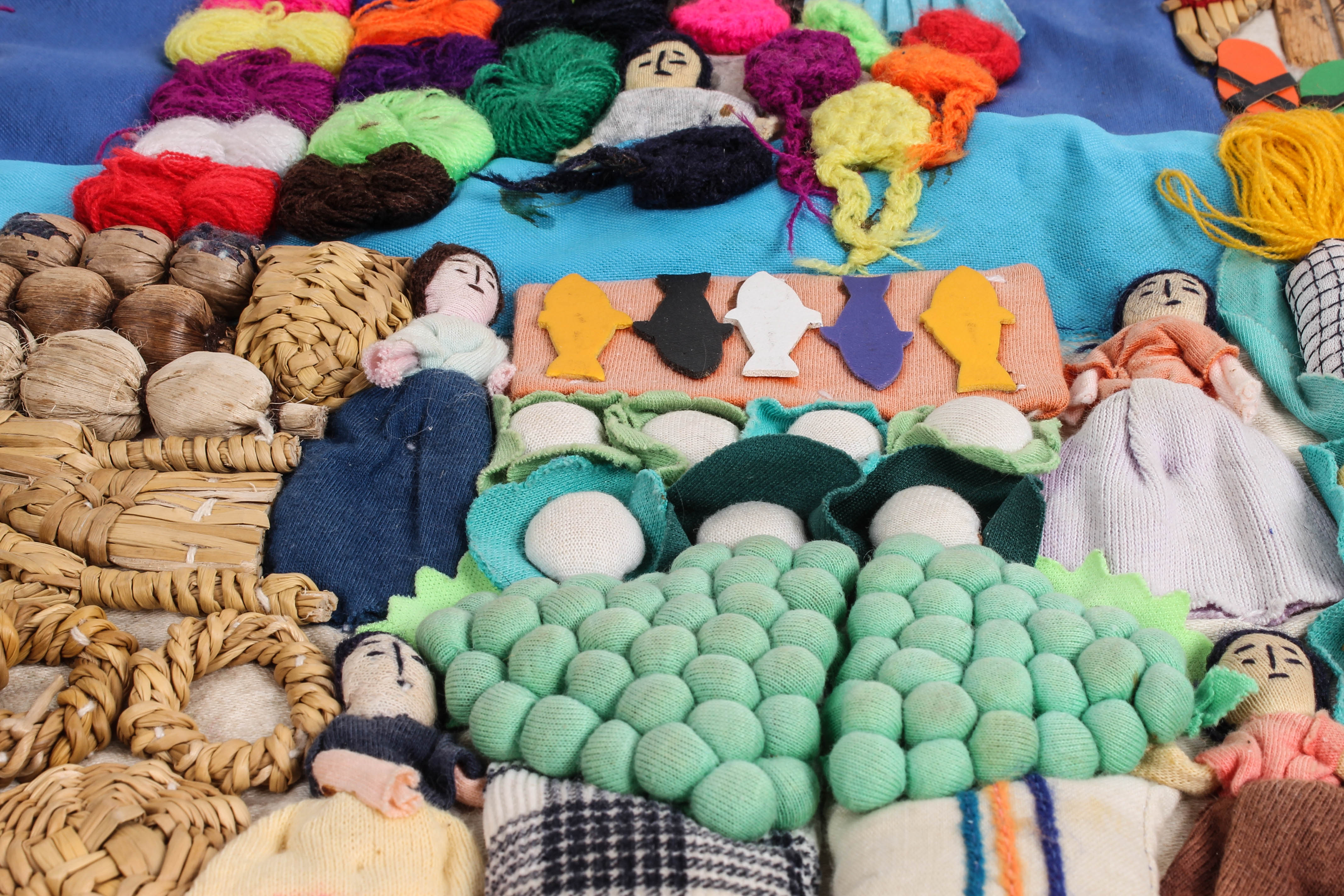 Peruvian Wood and Fabric Decor