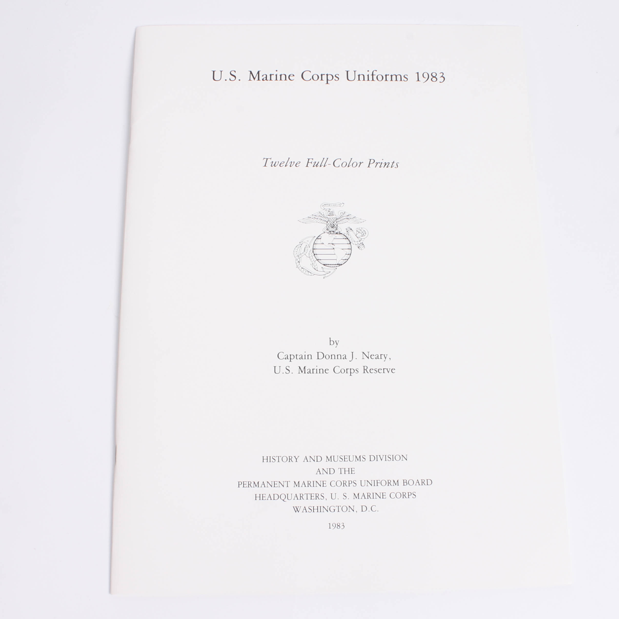 Captain Donna J. Neary Print Folio Depicting U.S. Marine Corps Uniforms
