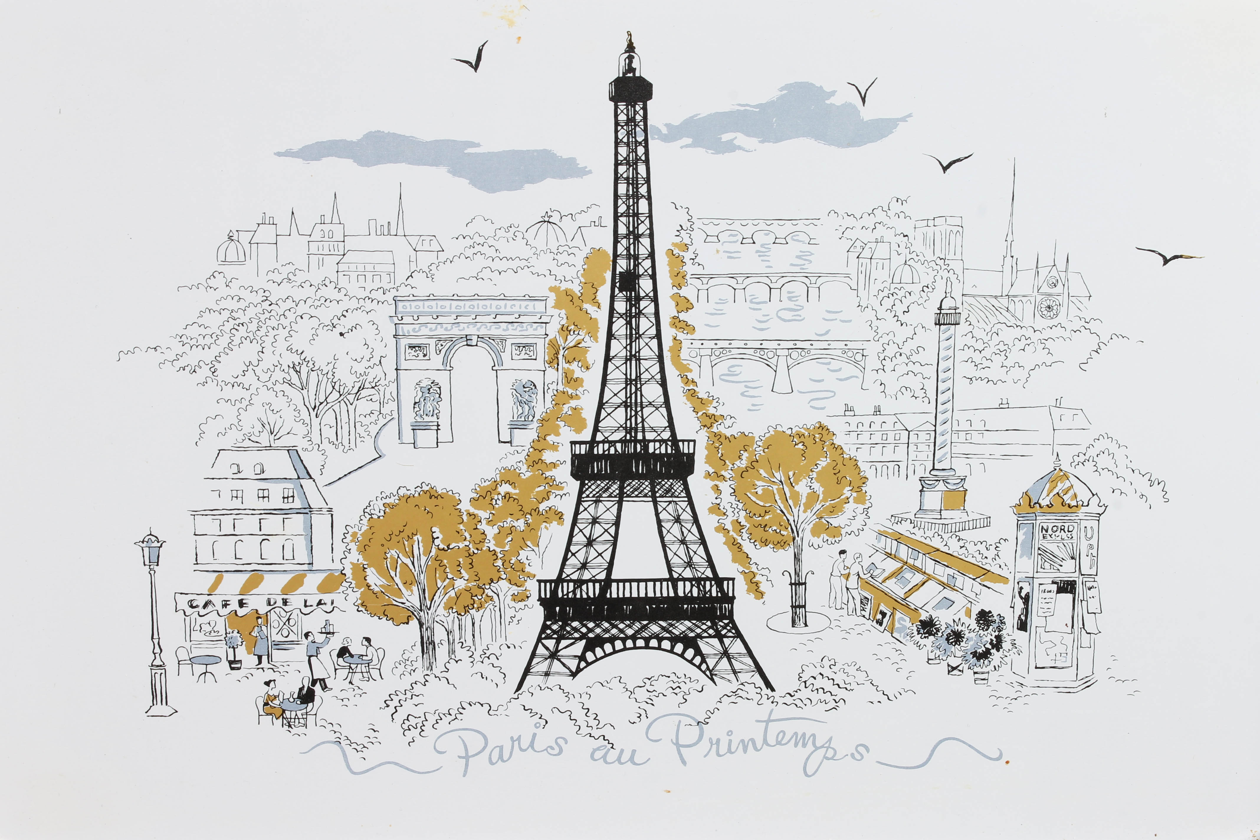 Collection of Vintage Printed Aluminum Trays