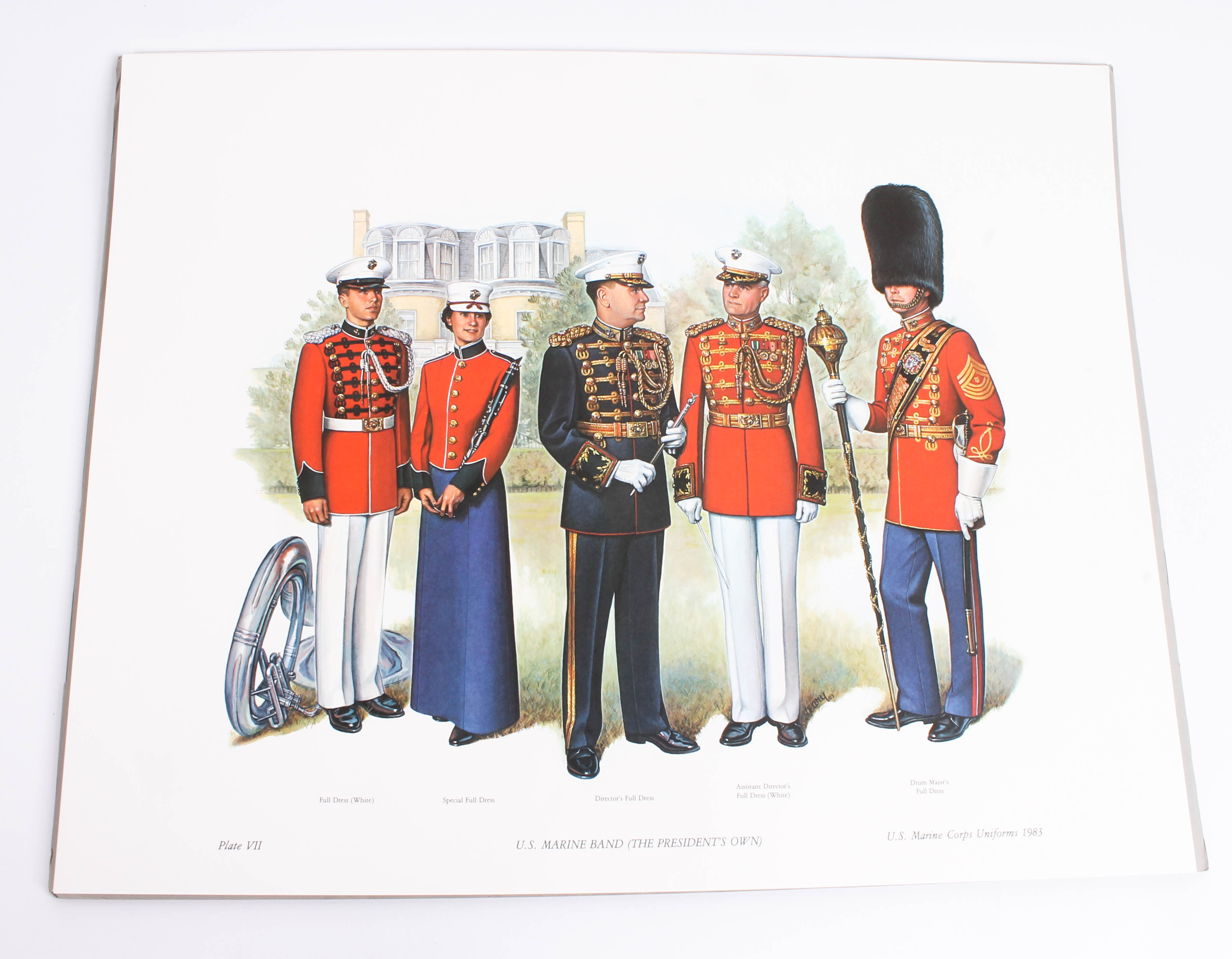 Captain Donna J. Neary Print Folio Depicting U.S. Marine Corps Uniforms