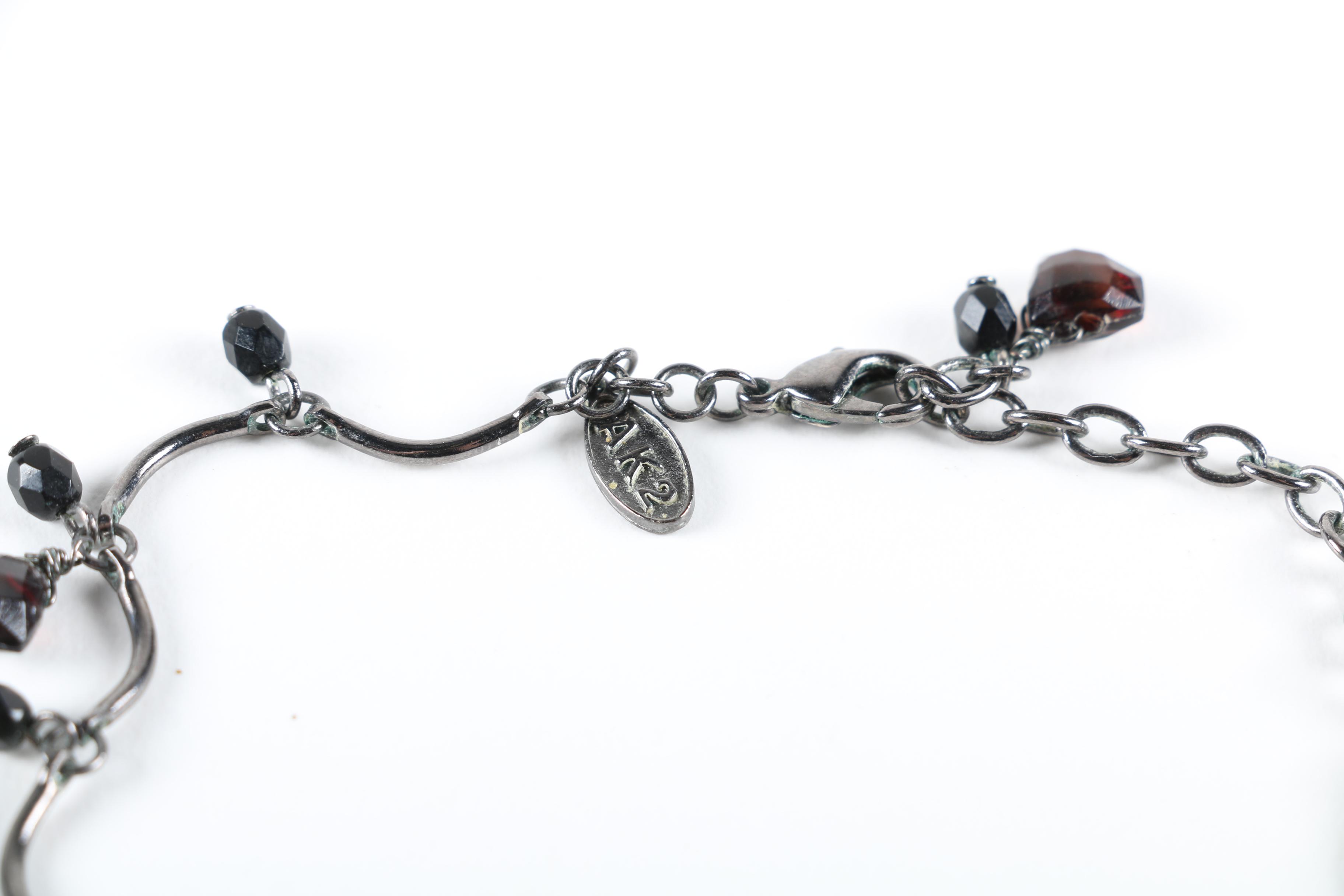 Gun Metal and Black Beaded Jewelry