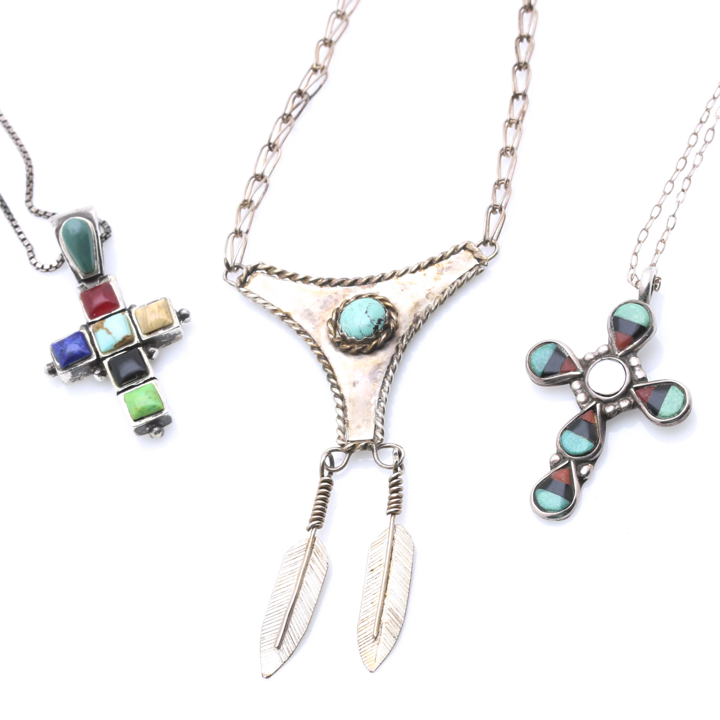 Sterling Silver Southwestern Style and Native American Artisan Gemstone Jewelry