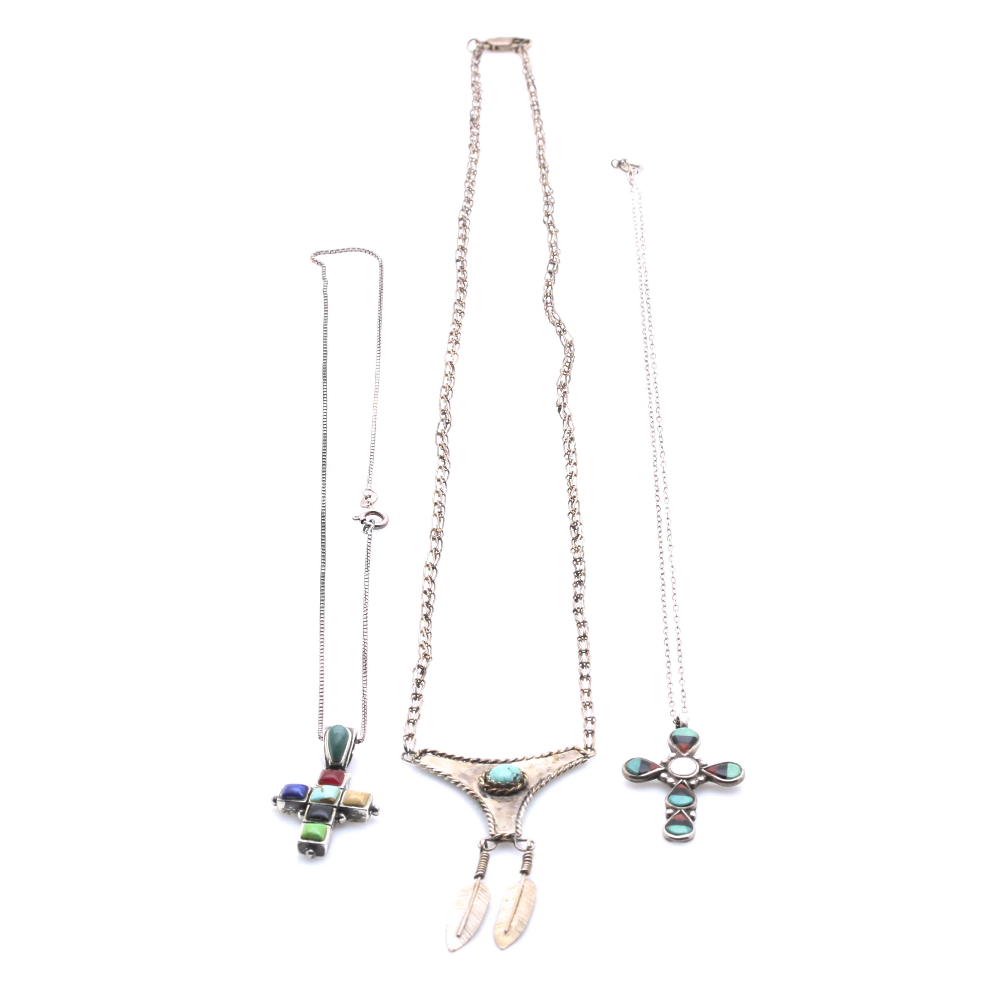 Sterling Silver Southwestern Style and Native American Artisan Gemstone Jewelry